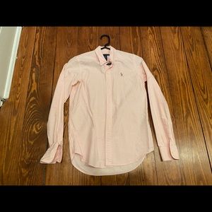 Ralph Lauren Pink and White Striped Slim Shirt 2
